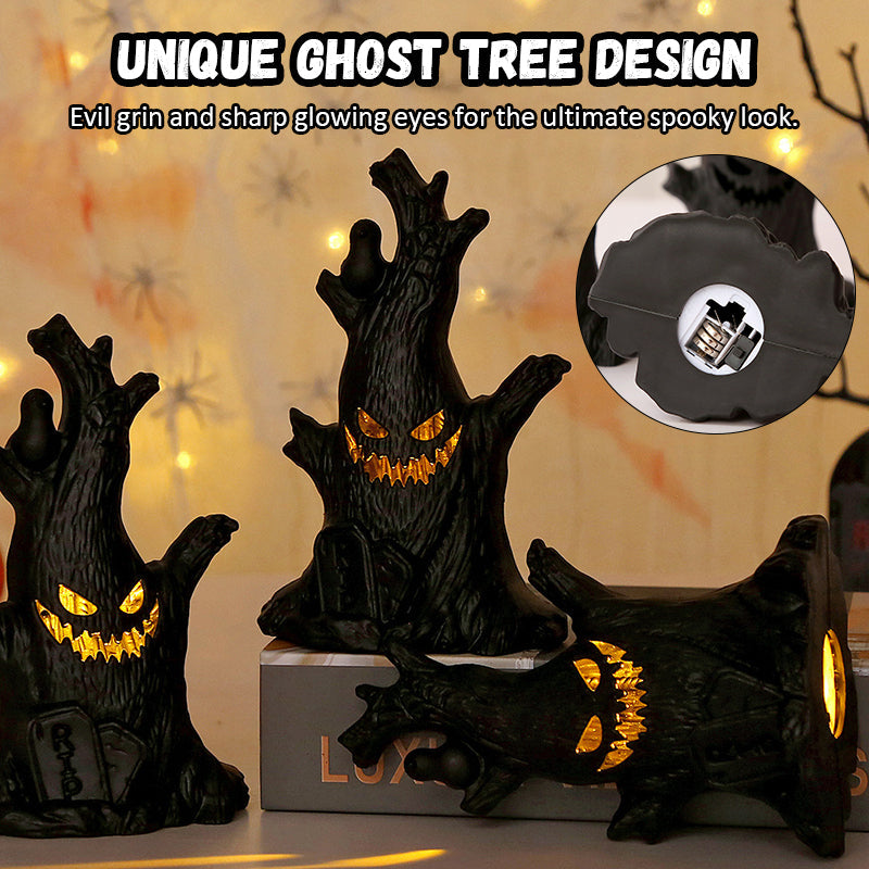 Gloeiende Halloween spookboomstronk