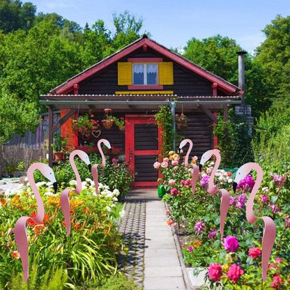 Decoratieve flamingo-windmolen – tropische feestwindgong voor uw tuin