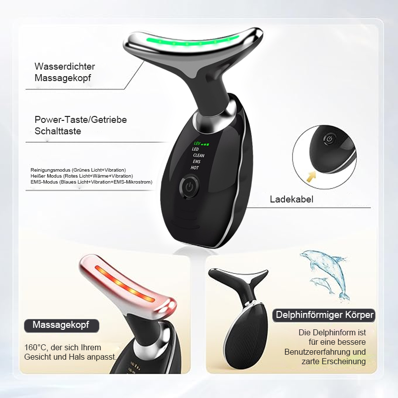 EMS ROOD LICHT THERAPIE GEZICHT HALS LIFT RIMPEL VERWIJDERAAR ÅTNA MASSAGER