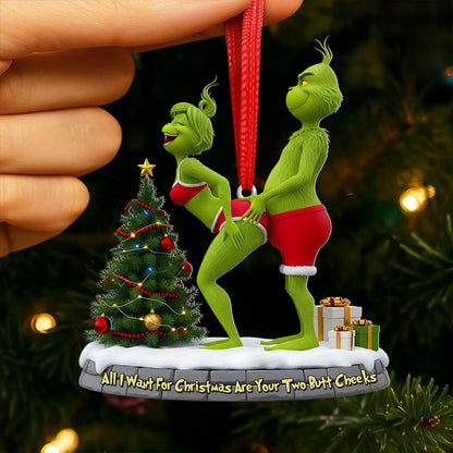 🎄 Ondeugend Groen Paar Ornament - Kerstcadeau 💚