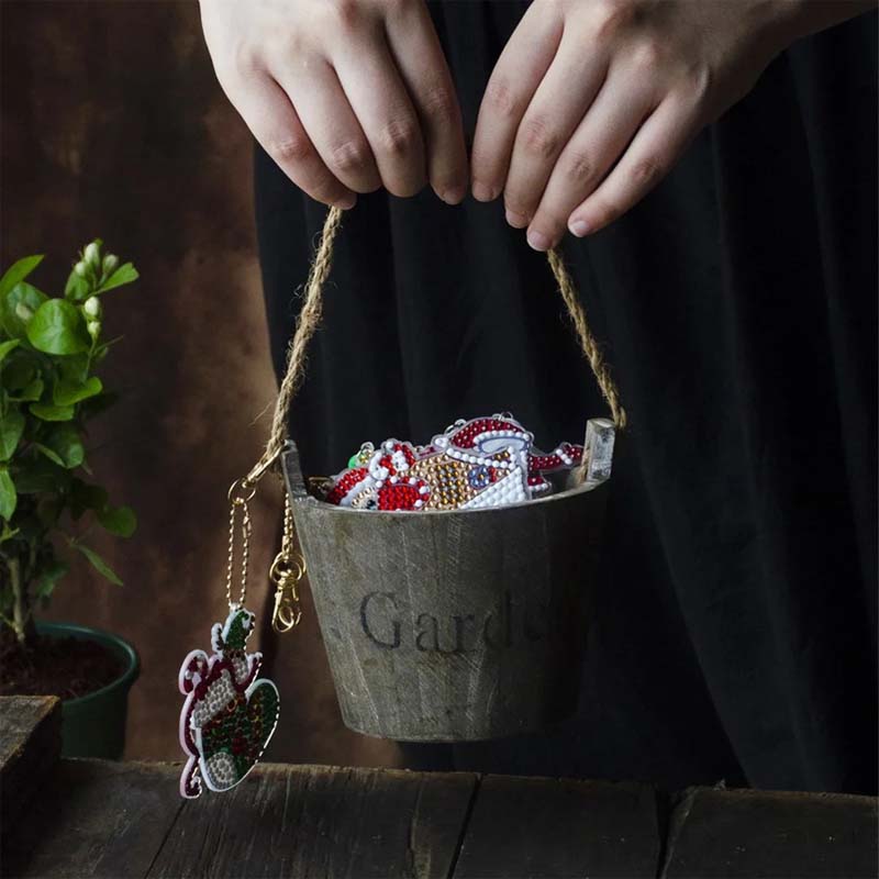 🎄✨Kerst DIY Diamond schilderij sleutelhanger set✨🎄