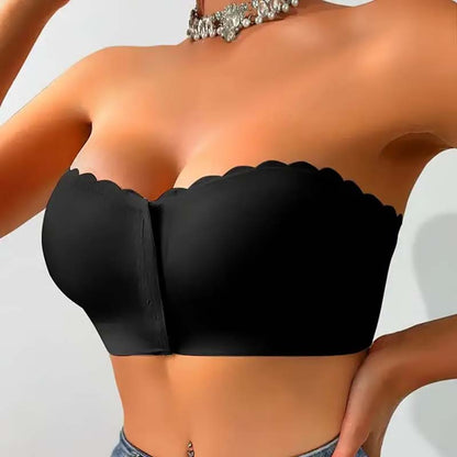 🔥Laatste dag ❤️Naadloze strapless bandeau-bh met voorsluiting