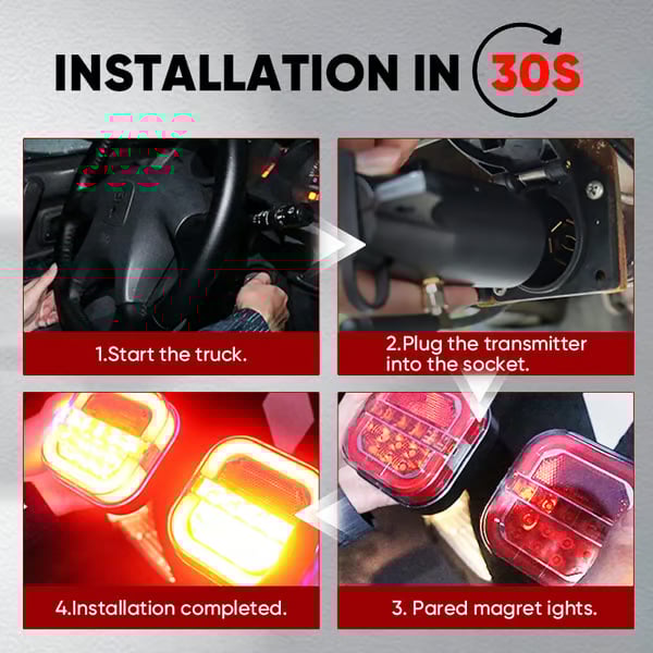 🔥LAATSTE DAG 49% UIT - Draadloze Aanhangwagenverlichtingsset