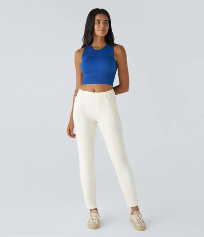 Lotte | Elastische en comfortabele broek met hoge taille