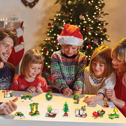 Kerstmis diy montage bouwsteen blind doos