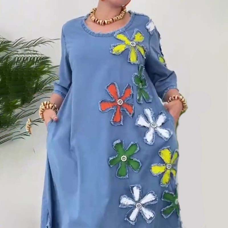 ✨Nieuwe aankomst 2025🌸Casual rok met ronde hals