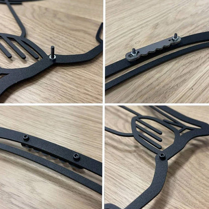 Ijzeren sportwagen silhouet muurhanger