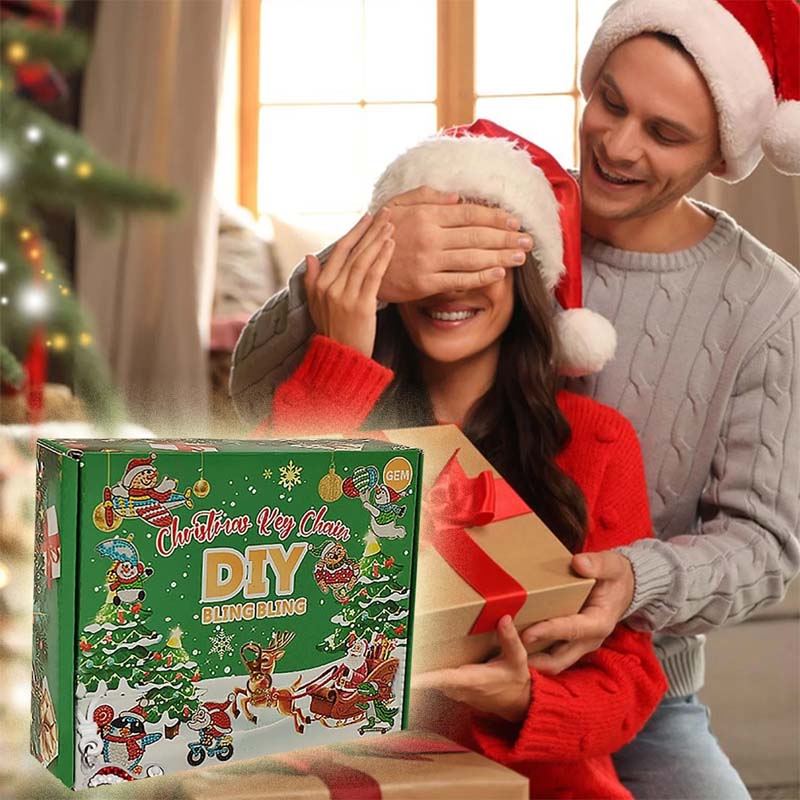 🎄✨Kerst DIY Diamond schilderij sleutelhanger set✨🎄