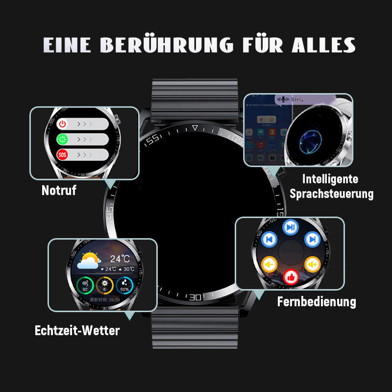 GT8 Samsung-technologie en Porsche hebben de nieuwe smartwatchmachine ontwikkeld