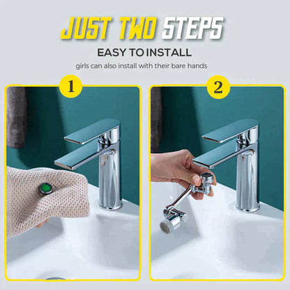 1080° groothoek draaibare spatwaterfilterkraan