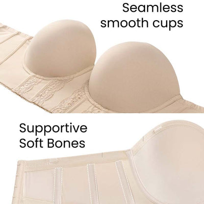 De strapless bh met lage rug