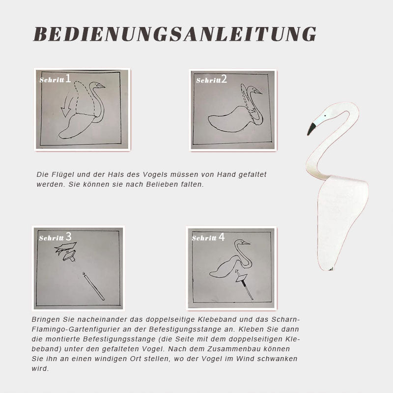 Decoratieve flamingo-windmolen – tropische feestwindgong voor uw tuin