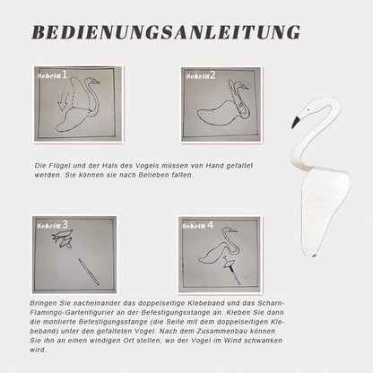 Decoratieve flamingo-windmolen – tropische feestwindgong voor uw tuin