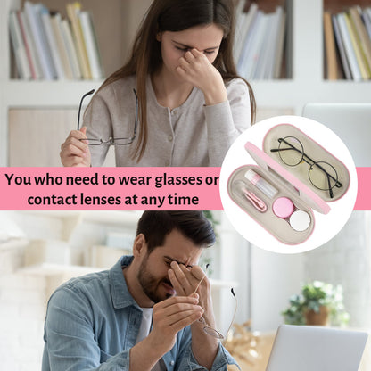 Dubbellaagse brillenkoker voor twee doeleinden