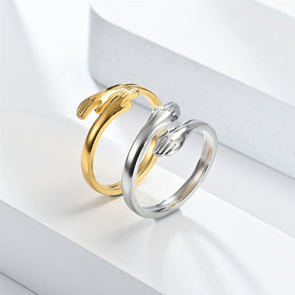 De ring die een liefdevolle knuffel symboliseert