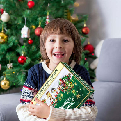 Kerstmis diy montage bouwsteen blind doos