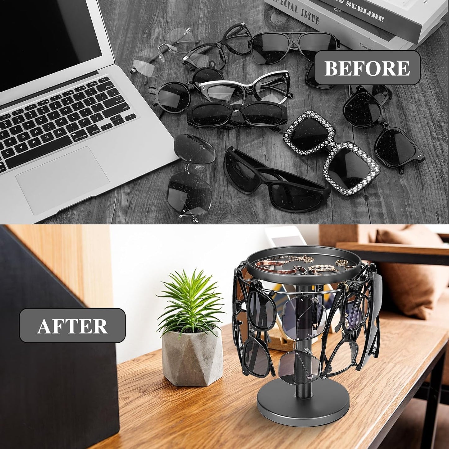 Draaibare zonnebrilhouder