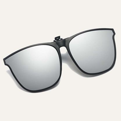 Nieuwe gepolariseerde clip-on zonnebril met flip-up ontwerp