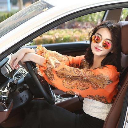 Zomer chiffon zonnebeschermingssjaal (2 stuks)