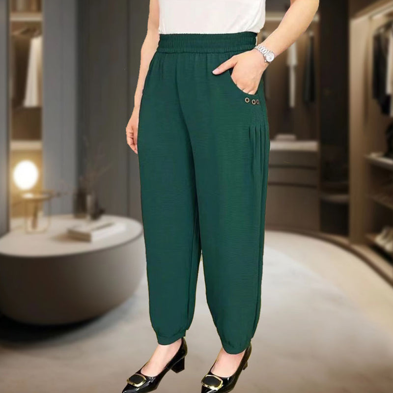 Beperkte tijd 60% korting 💥Hoge harembroek met ijsgladde tailleband