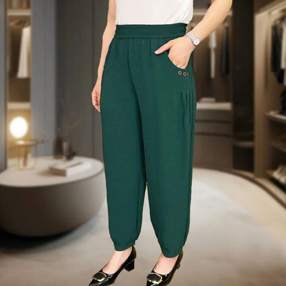 Beperkte tijd 60% korting 💥Hoge harembroek met ijsgladde tailleband