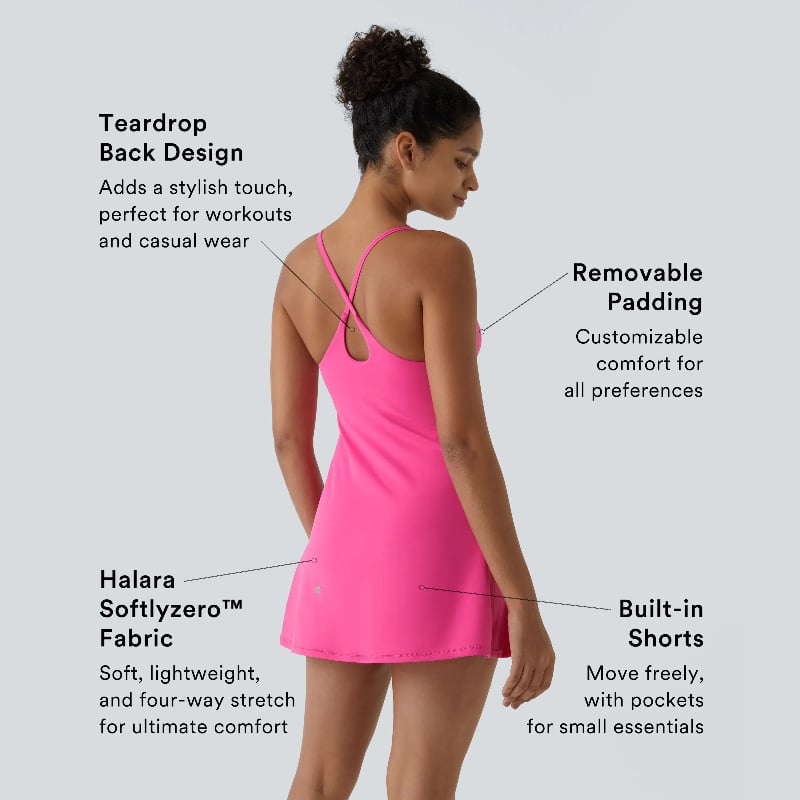 🔥De ultieme sportjurk met open rug — Ontworpen voor trainingen en gemakkelijke toiletbezoeken