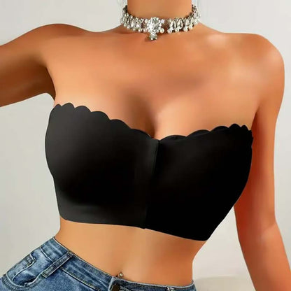 🔥Laatste dag ❤️Naadloze strapless bandeau-bh met voorsluiting