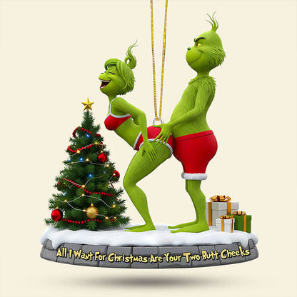 🎄 Ondeugend Groen Paar Ornament - Kerstcadeau 💚