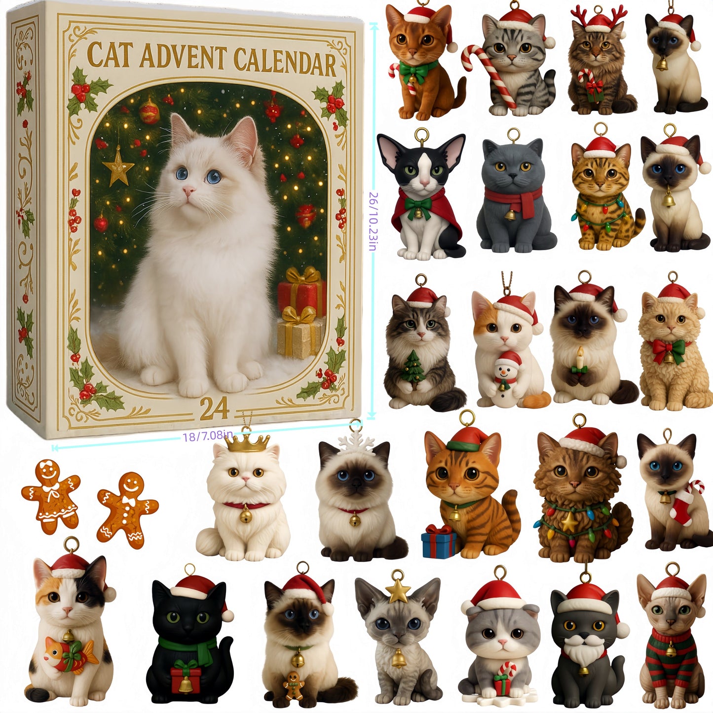 🌲Kerstcadeau - Perfect Christmas - Adventskalender voor kattenliefhebbers 2025