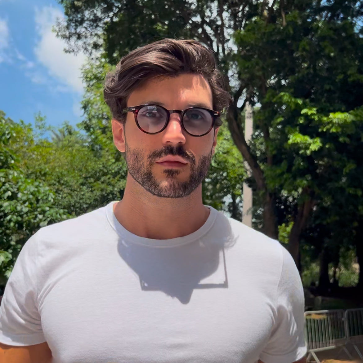 ✨Retro ronde zonnebril met klinknagels✨