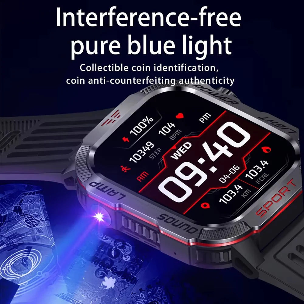🔥70% Korting - Militaire Smartwatch - Android & iOS
