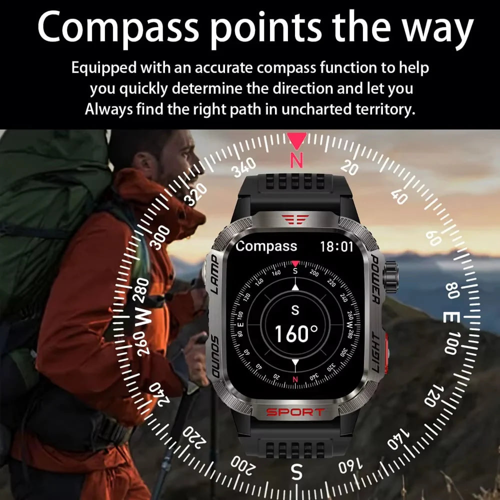 🔥70% Korting - Militaire Smartwatch - Android & iOS