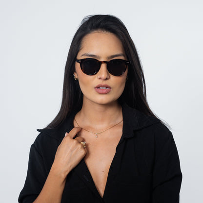 ✨Retro ronde zonnebril met klinknagels✨