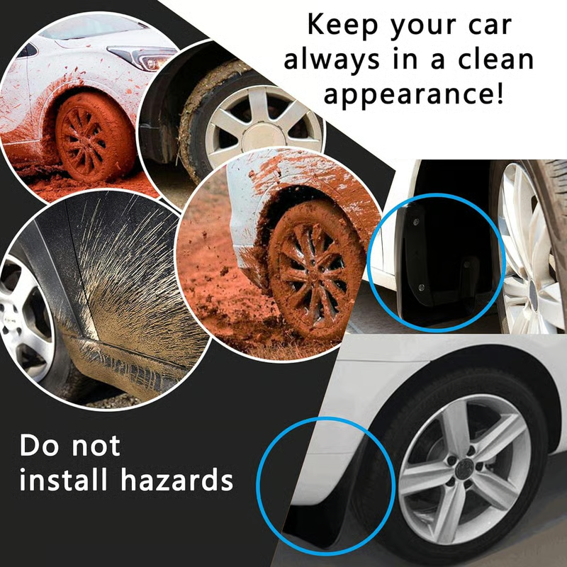 Universele bandenspatborden, Automotive, zonder boren (4 stuks)