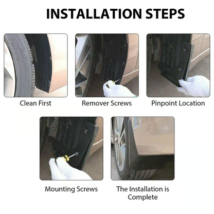 Universele bandenspatborden, Automotive, zonder boren (4 stuks)