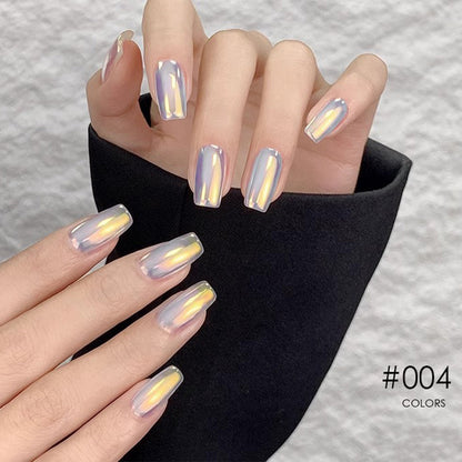 Nieuwe Superglanzende Spiegel Aurora Poeder Nagelkrijtjes