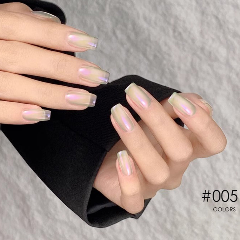 Nieuwe Superglanzende Spiegel Aurora Poeder Nagelkrijtjes