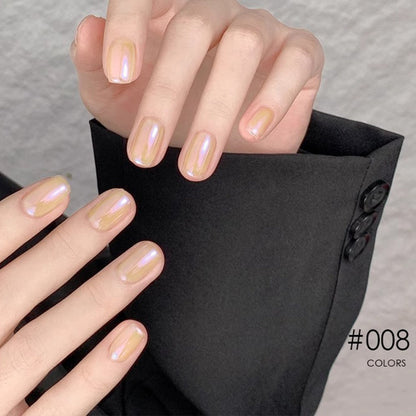 Nieuwe Superglanzende Spiegel Aurora Poeder Nagelkrijtjes