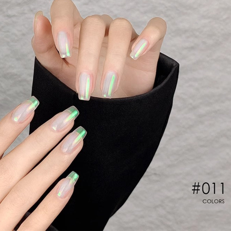 Nieuwe Superglanzende Spiegel Aurora Poeder Nagelkrijtjes