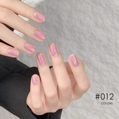 Nieuwe Superglanzende Spiegel Aurora Poeder Nagelkrijtjes