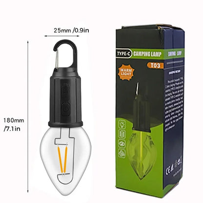 Buitencamping Opknoping Type-C opladen Retro Bulb Light